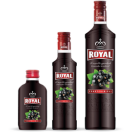 Royal Vodka fekete ribizli ízesítésű vodka 0,1l 30%