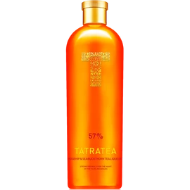 Tatratea tea alapú likőr, csipkebogyó-homoktövis ízesítéssel 0,7l 57% DRS