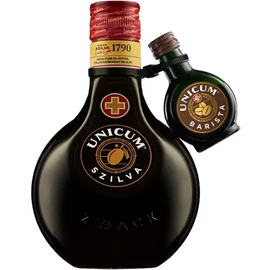 Zwack Unicum szilva ízesítésű keserűlikőr 0,5l 34.5% DRS + Unicum Barista 0,04l