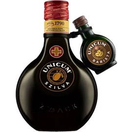 Zwack Unicum szilva ízesítésű keserűlikőr 0,5l 34,5% DRS + Unicum Barista 0,04l