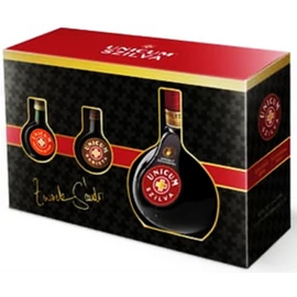 Zwack Unicum Szilva 0,7l 40% + 0,04l Barista + 0,04l Orange, díszdoboz