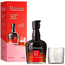 Dictador rum 0,7l 12 éves 40%, díszdoboz 1 pohárral