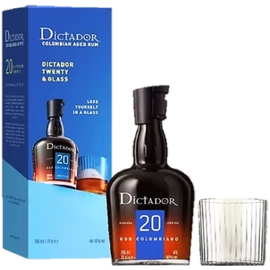 Dictador rum 0,7l 20 éves 40%, díszdoboz 1 pohárral