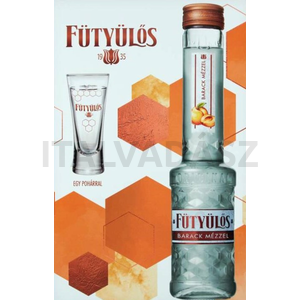 Fütyülös mézes baracklikőr 0,5l 24,5%,  pohárral, díszdoboz