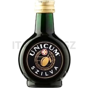 Zwack Unicum szilva ízesítésű keserűlikőr 0,1l 34,5%, üvegpalackos DRS