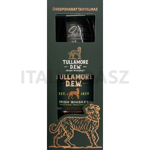 Tullamore Dew whiskey 0,7l 40% DRS, díszdoboz + pohár