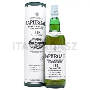 Laphroaig whisky 0,7l 10 éves 40% DRS, díszdoboz